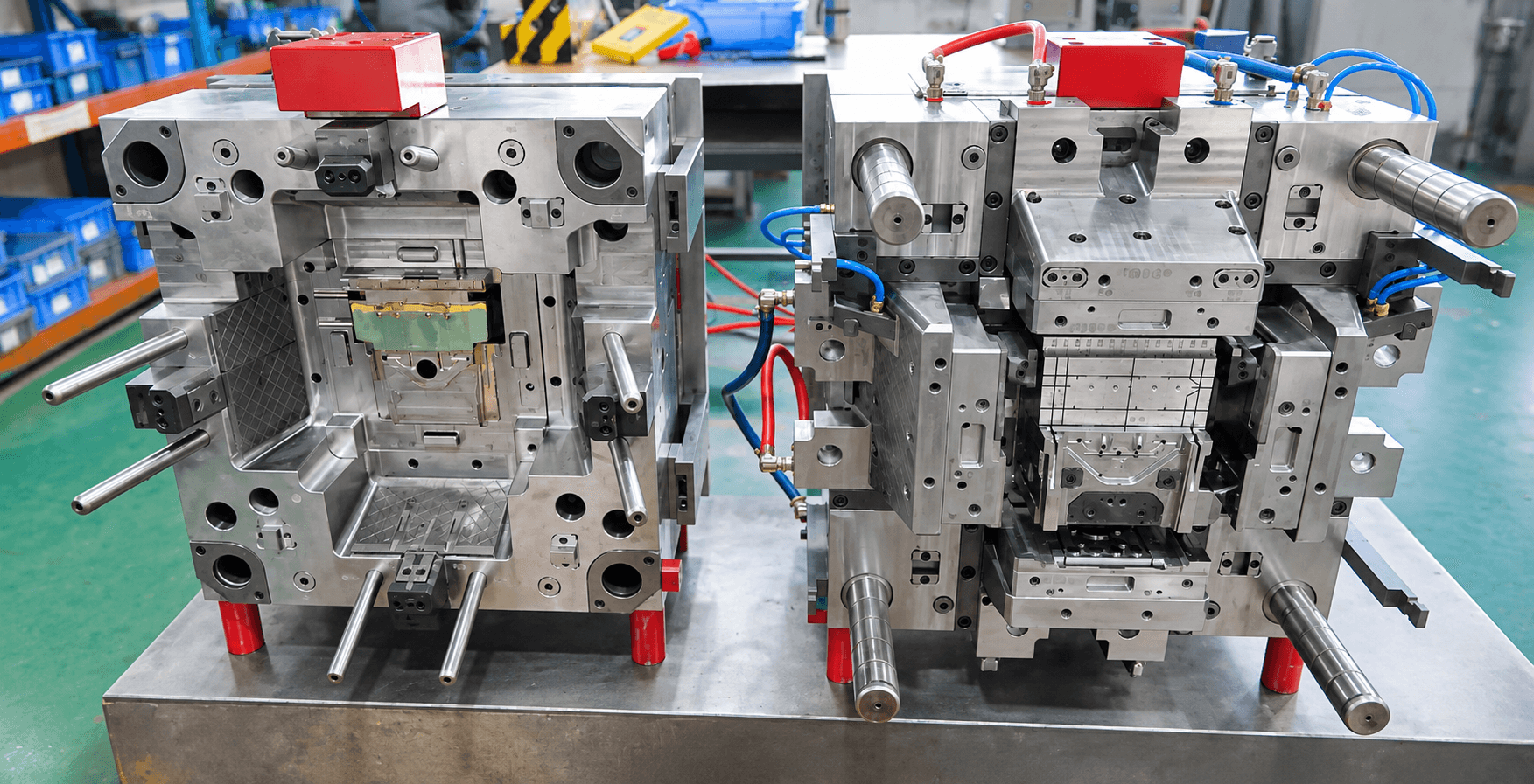 Complex injection mold with multiple side-action mechanisms