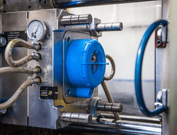 Injection mold installed for plastic injection molding production
